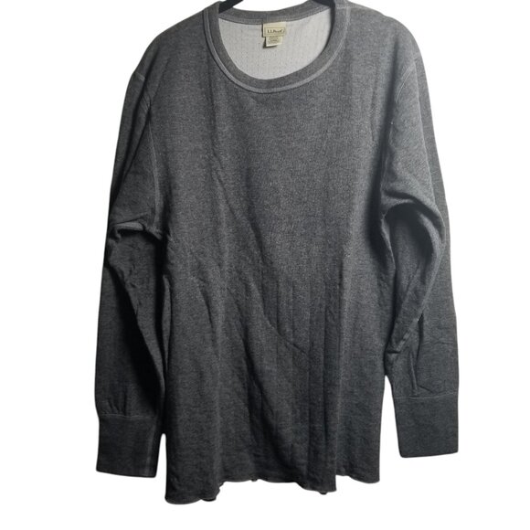 LL Bean Men's Grey Base Layer Wool Blend Gorpcore Tee Sz M - Picture 1 of 5